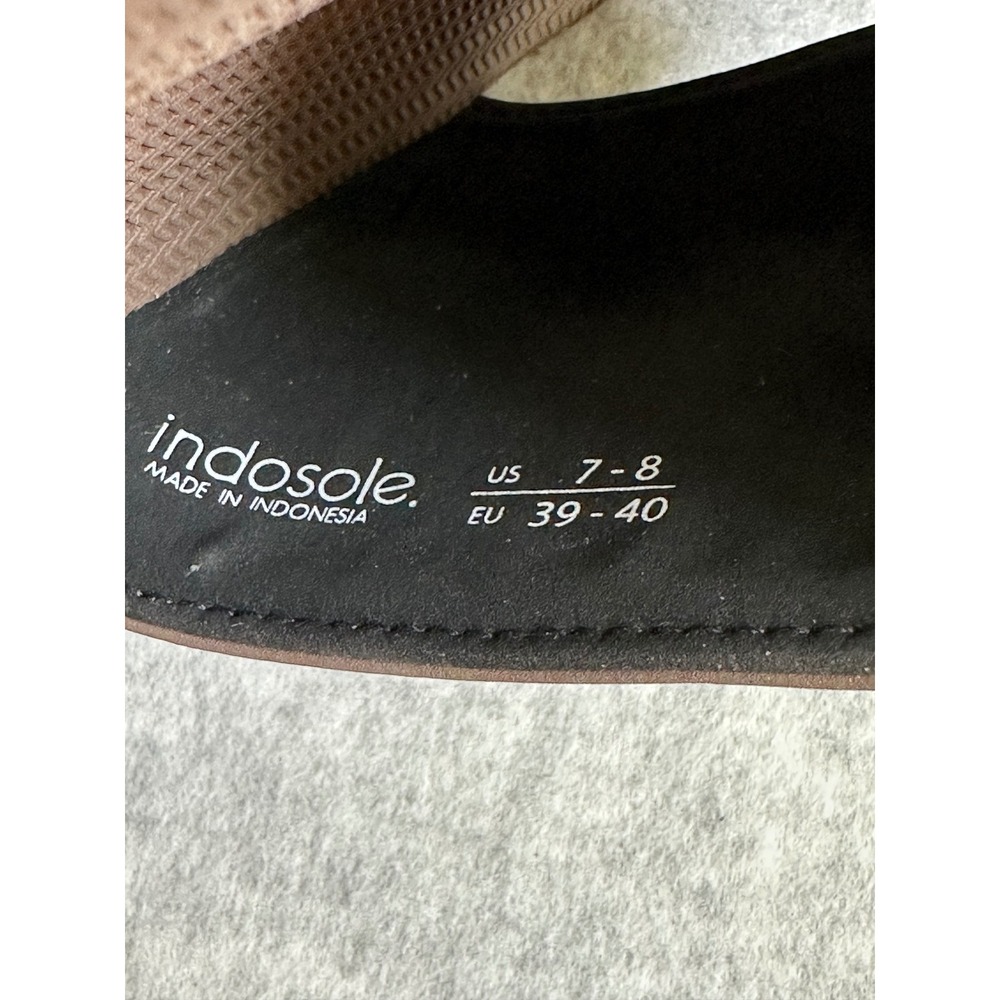 Indosole Mens Slide Sandals Size 7/8 Soil Brown Vegan Recycled Tire - Picture 9 of 11